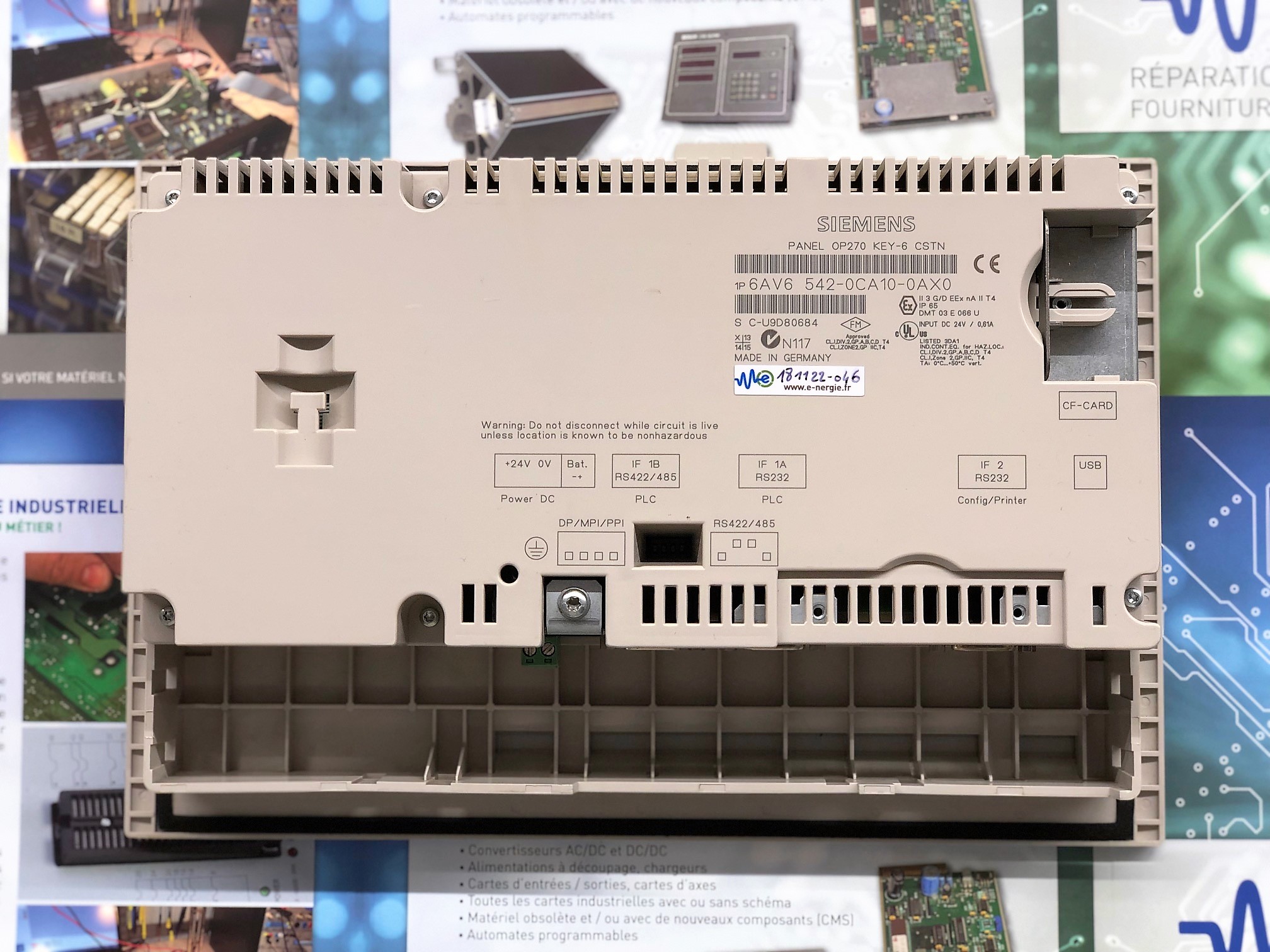 SIMATIC_SIEMENS_6AV6542-0CA10-0AX0_PANEL_OP270_KEY-6_CSTN