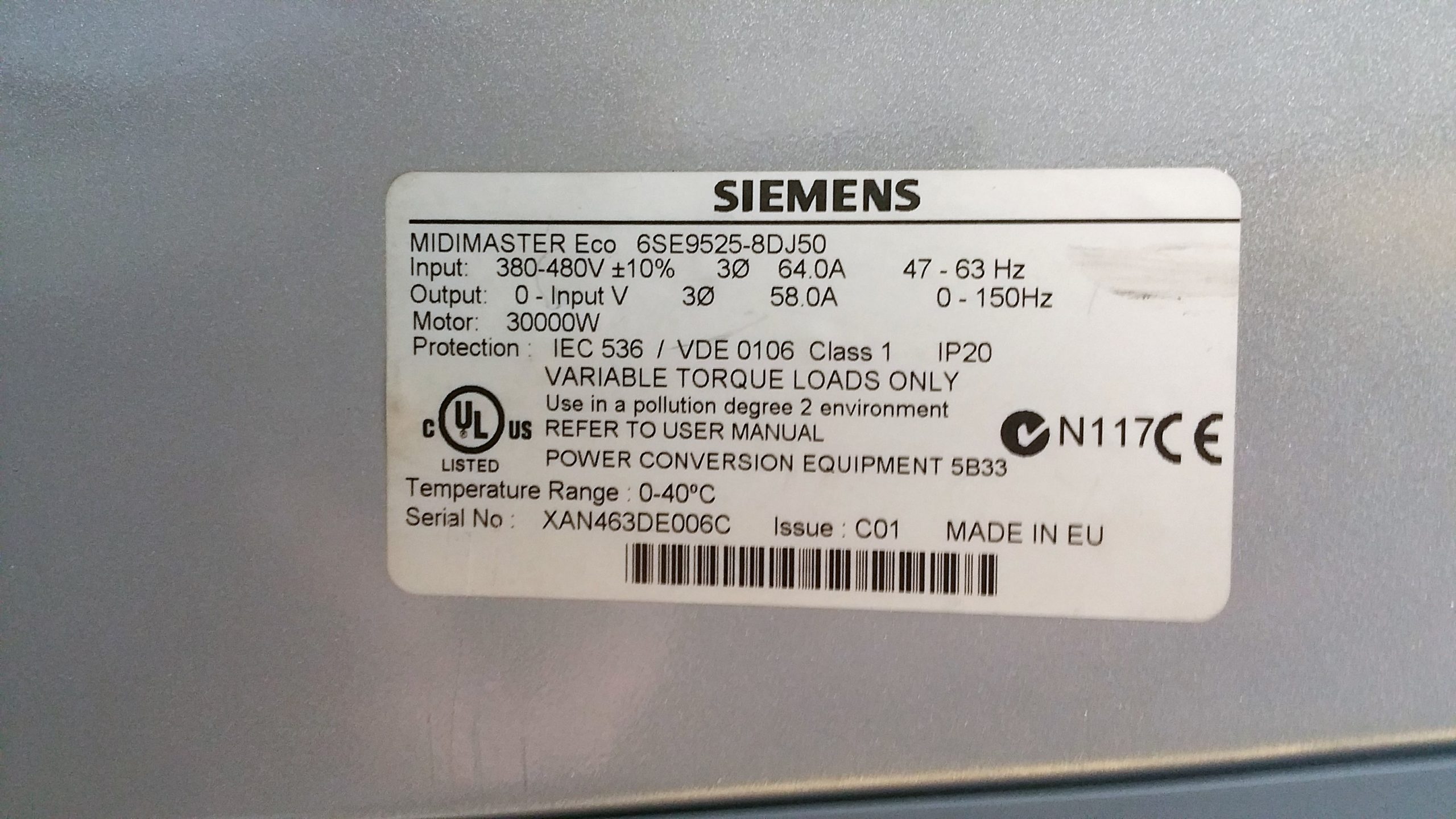 SIEMENS-6SE9525-8DJ50