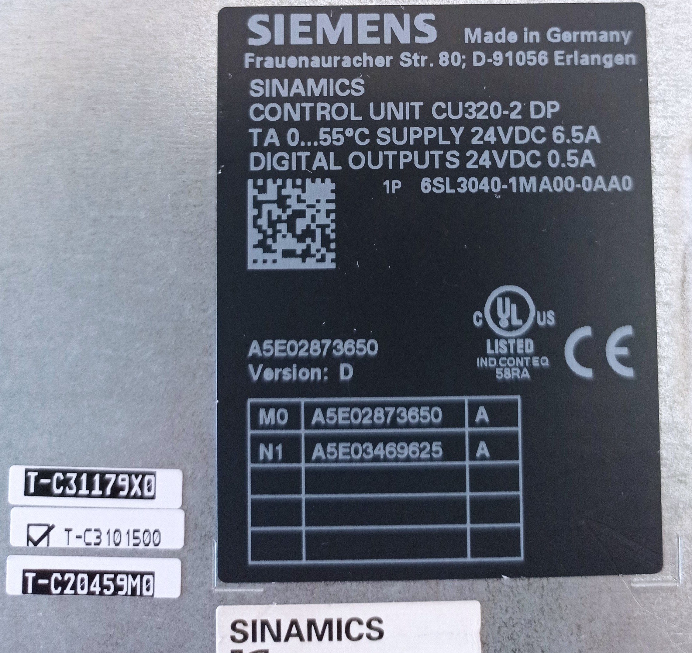 FICHE-PROD.-Control-Unit-SIEMENS-6SL3040-1MA00-0AA0