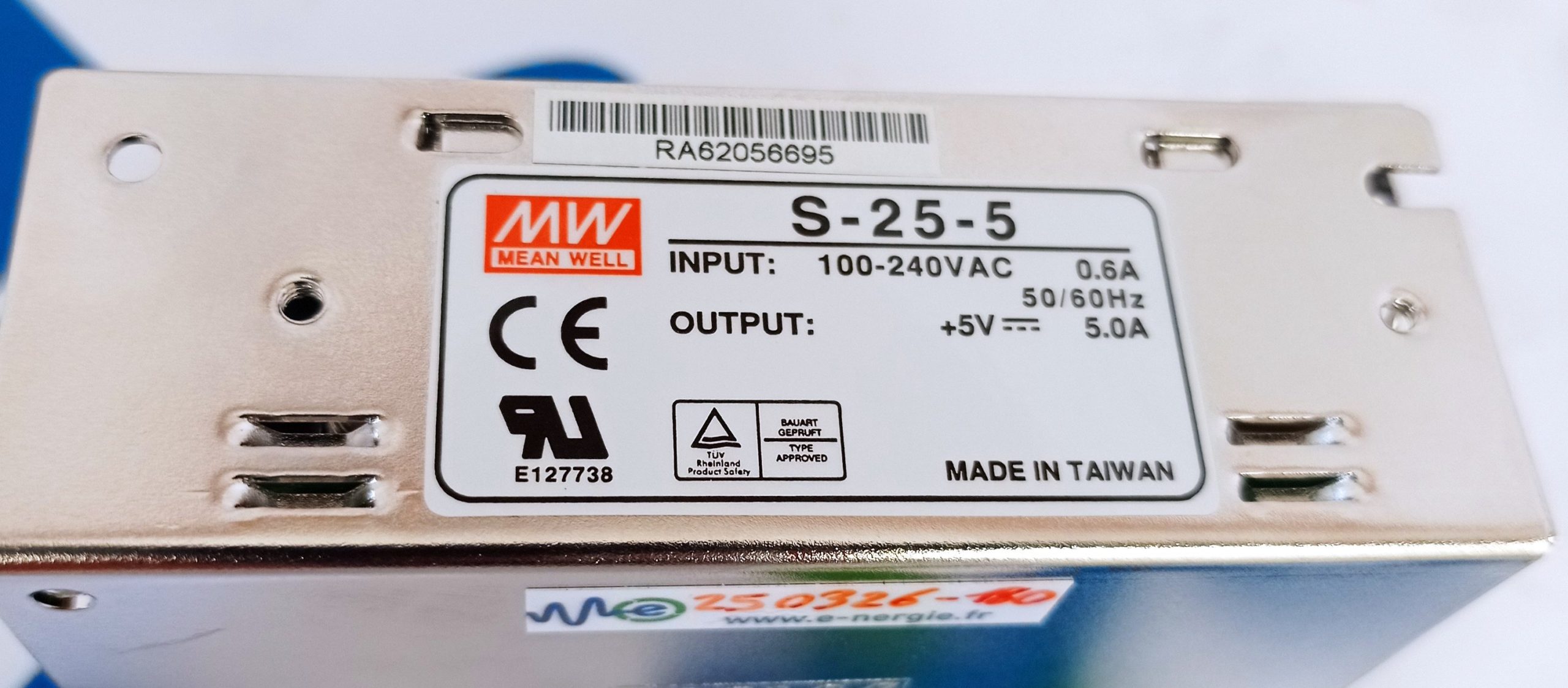 FICHE-PROD.-Alimentation-S-25-5-Mean-Well