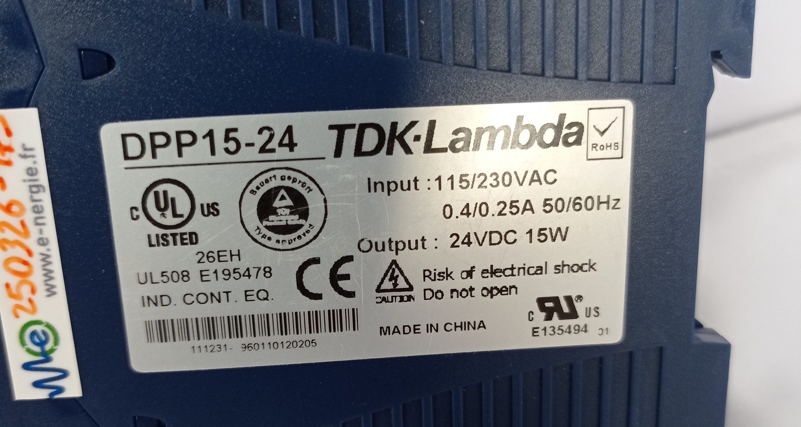 FICHE-PROD.-Alimentation-DPP15-24-TDK-Lambda