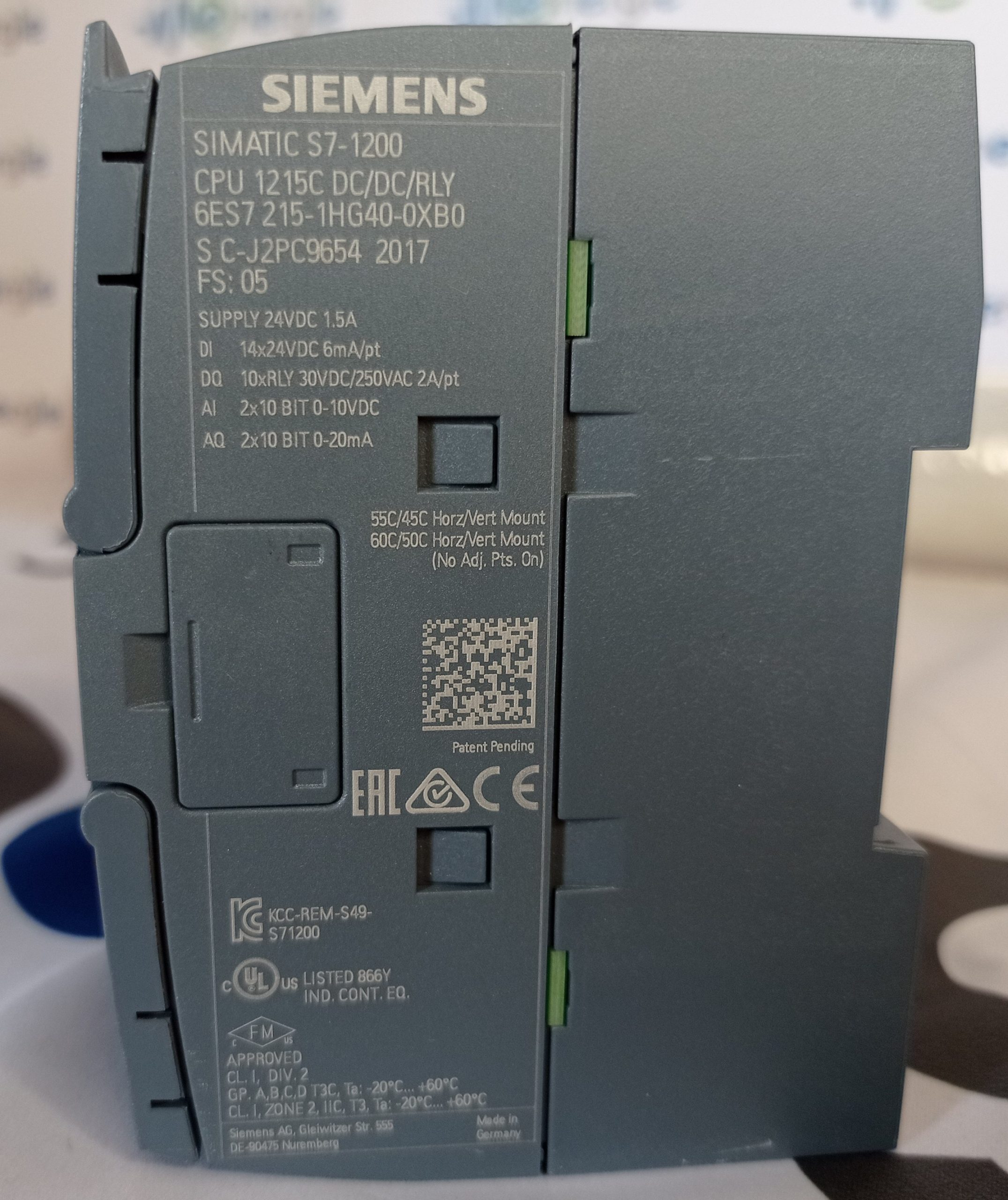 FICHE-PROD.-CPU-1215C-SIEMENS-SIMATIC-S7-1200-6ES7-215-1HG40-0XB0