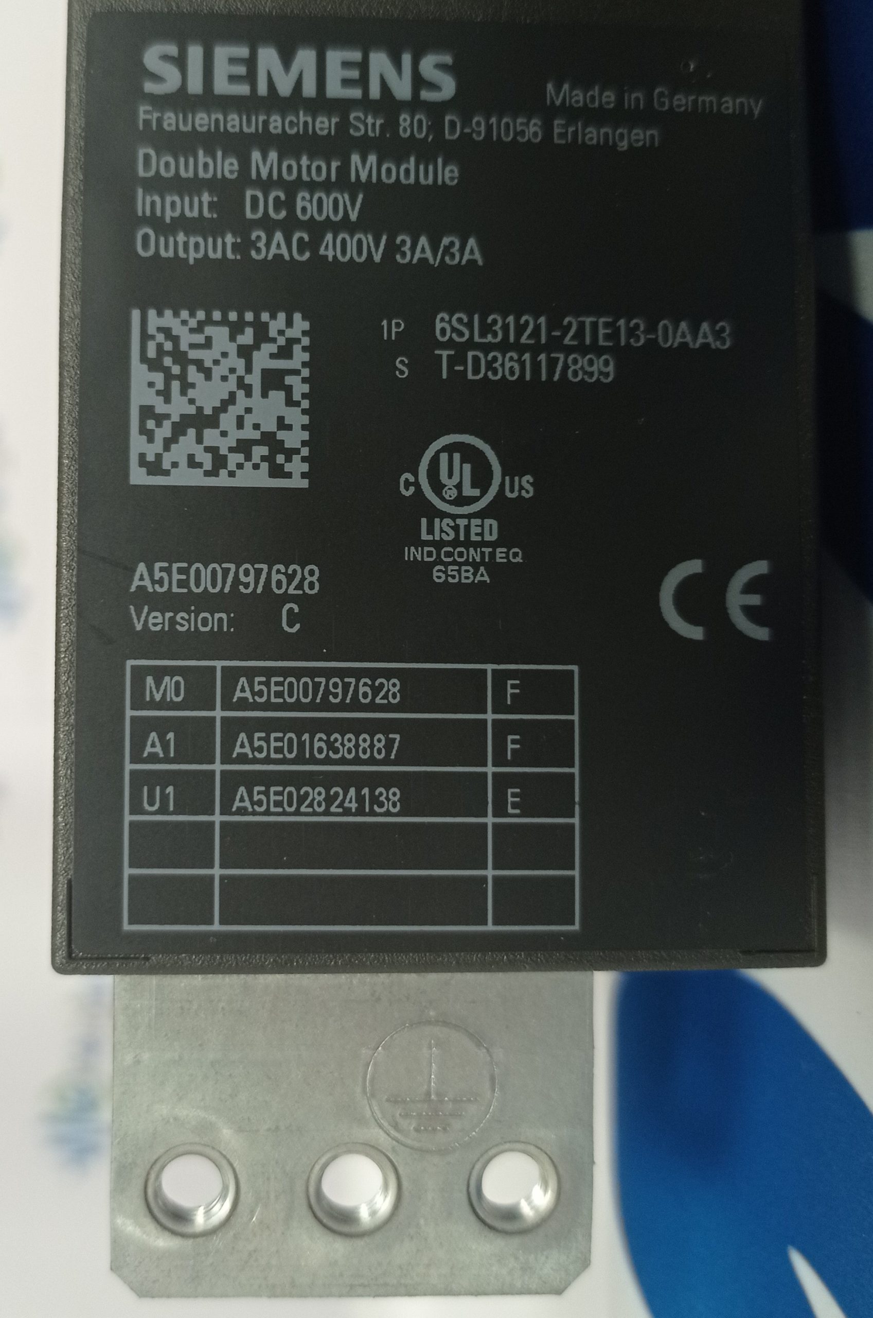 FICHE-PROD.-Variateur-Siemens-6SL3121-2TE13-0AA3